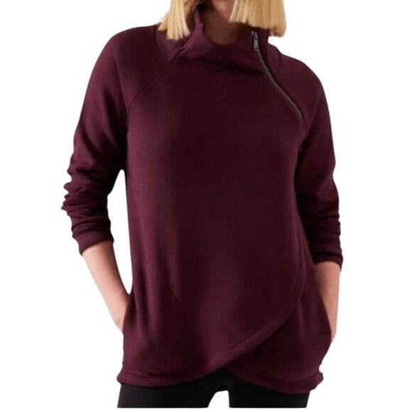 ATHLETA Cozy Karma Asymetrical Pullover Size Small - Picture 1 of 3